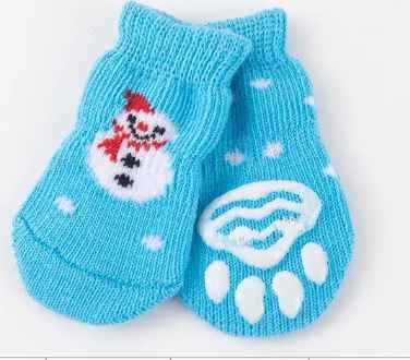 Cute Cosy Blue Christmas Socks