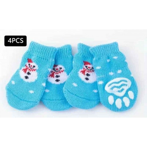 Cute Cosy Blue Christmas Socks