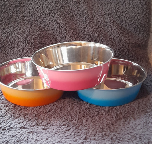 Ombre Stainless Steel Food Bowl