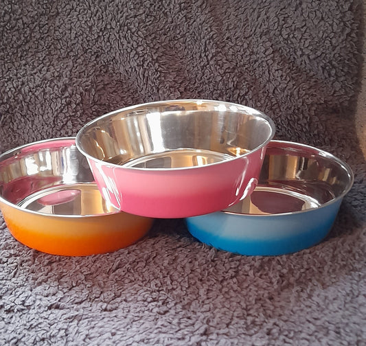 Small Ombre Stainless Steel Pet Bowl